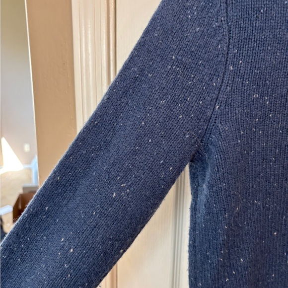 Alexa Cropped Chunky Blue LS Blue Sweater Green Buttons Women’s Size Small - Picture 5 of 13